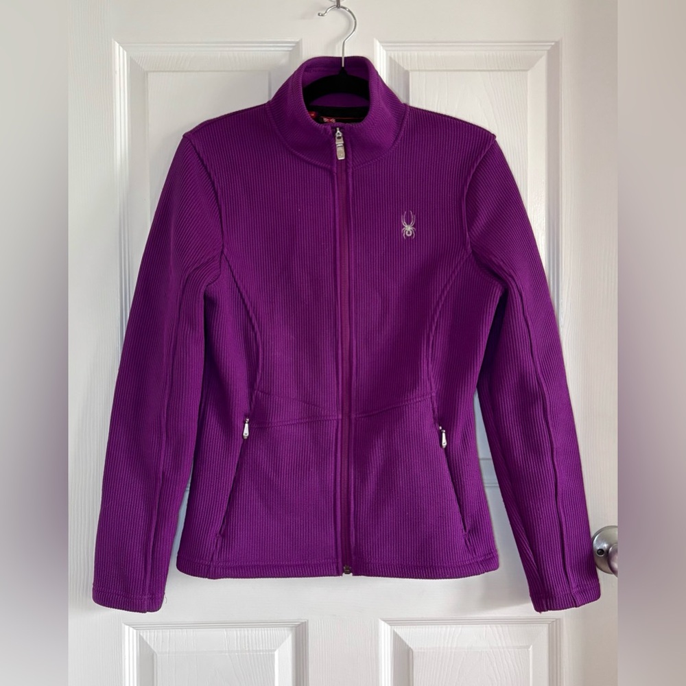 Spyder Purple Zip Up Core Sweater Jacket Fall 2012 Season Size Medium